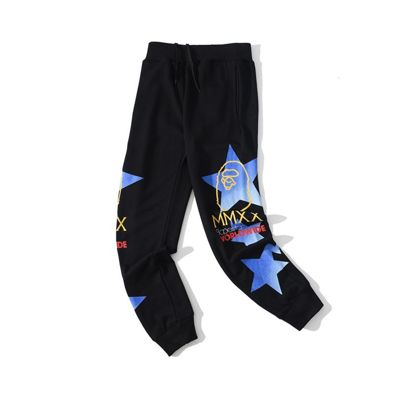 Bathing Ape Pant Casual Sports Thin Section Teenagers Pure Cotton Cartoon Trousers product image 1, provided for visual