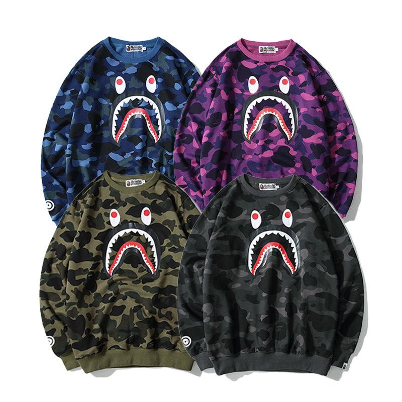 Bathing Ape Sweatshirts Loose Hip Hop round Neck Sweater for Men product image 4, provided for visual reference and product