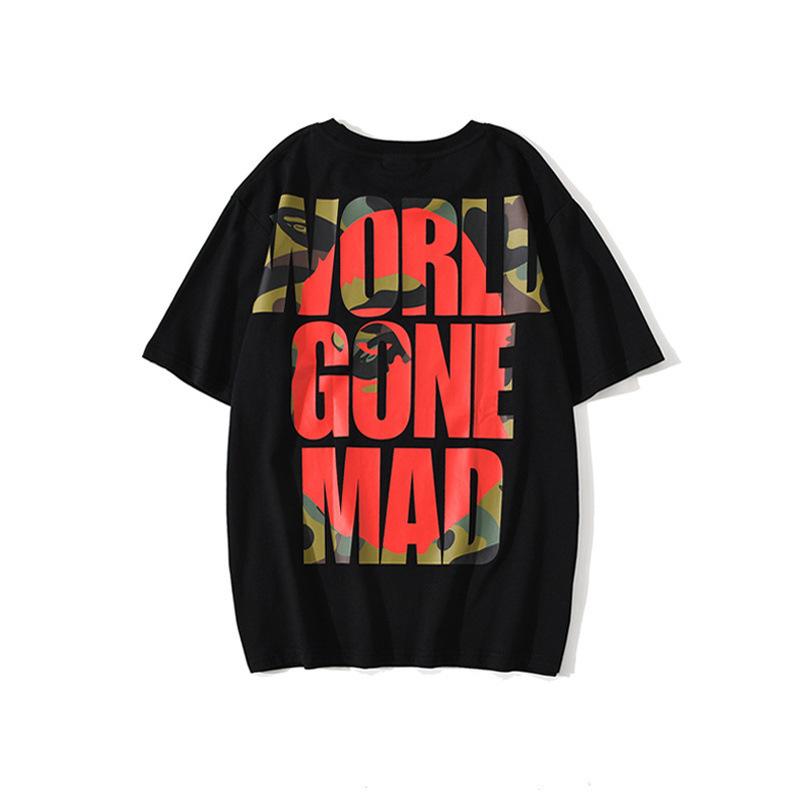Bathing Ape T-Shirt Summer Monkey Head Letter Short Sleeve T-shirt product image 1, provided for visual reference and