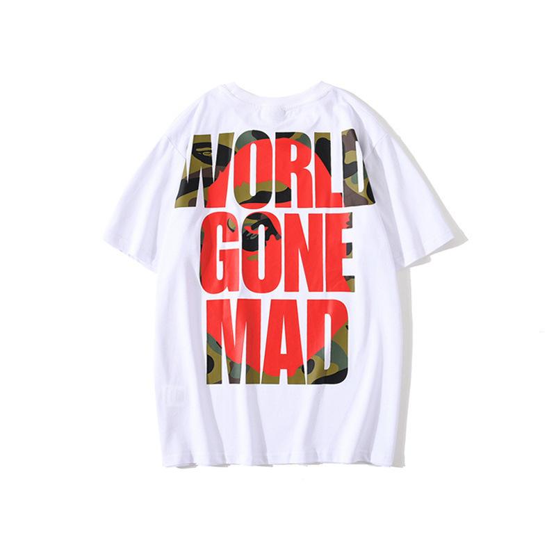 Bathing Ape T-Shirt Summer Monkey Head Letter Short Sleeve T-shirt product image 2, provided for visual reference and