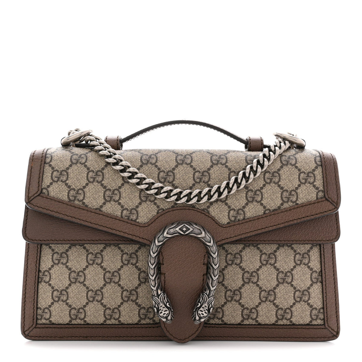 GG Supreme Monogram Textured Dollar Calfskin Top Handle Dionysus Shoulder Bag Beige Ebony New Acero product image 1,