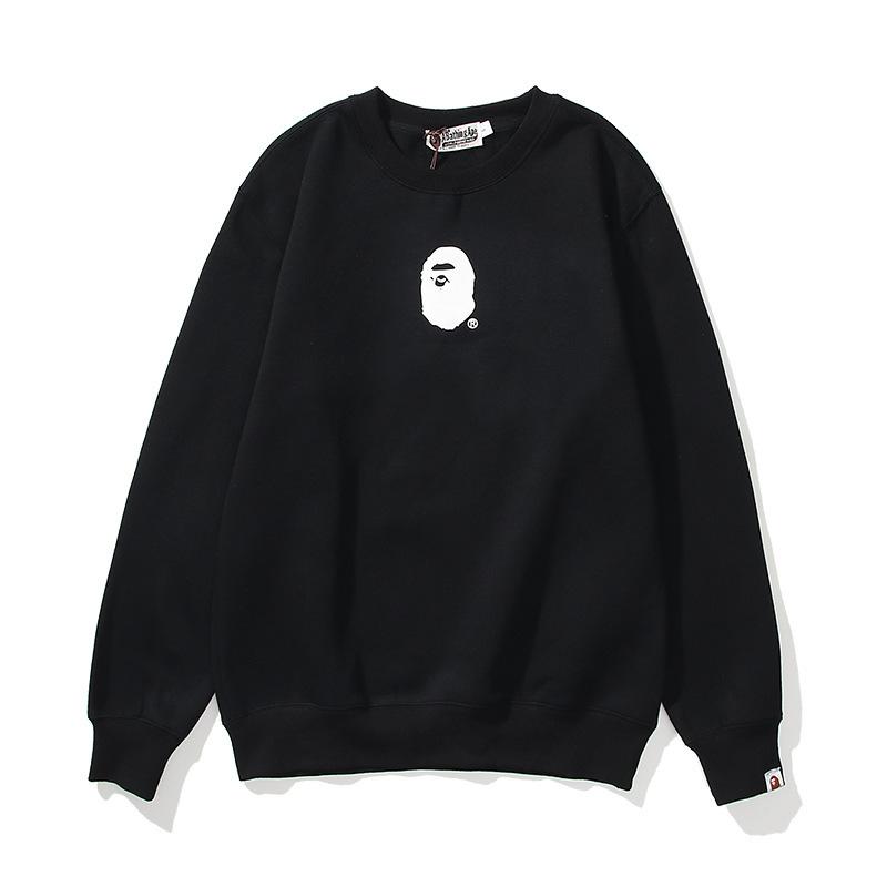 Bathing Ape Sweatshirts Printed Letter Fleece-Lined Crew Neck Sweater Men and Women Jacket product image 1, provided for