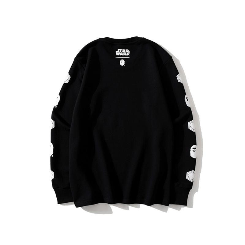 Bathing Ape Sweatshirts Ape Head and Star Wars White Warrior Loose Casual Couple Pullover Sweatshirt product image 2,