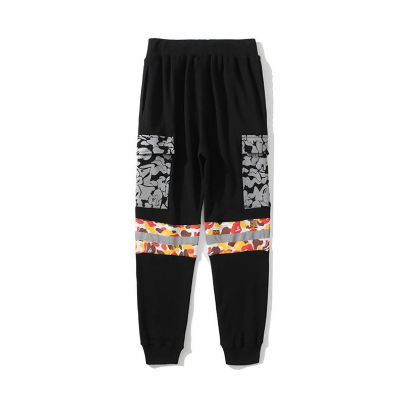 Bathing Ape Pant Shark Ape Head Camouflage Reflective Pocket Trousers Loose Casual product image 2, provided for visual