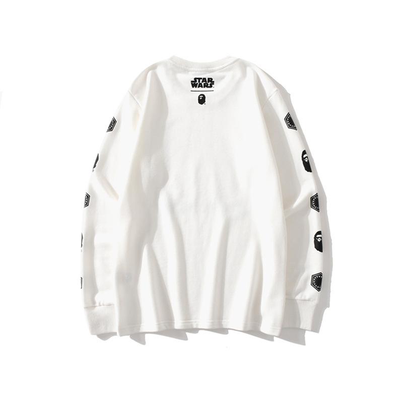 Bathing Ape Sweatshirts Ape Head and Star Wars White Warrior Loose Casual Couple Pullover Sweatshirt product image 3,