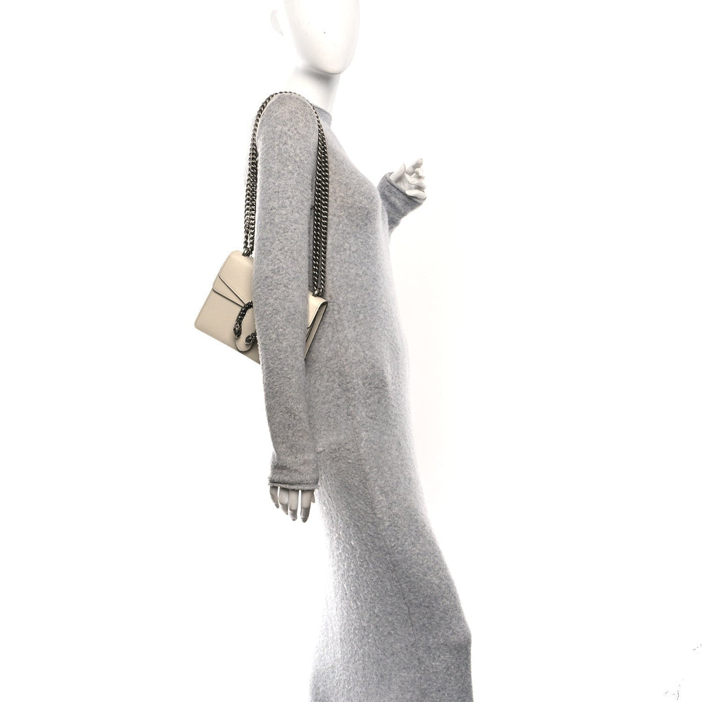 Textured Calfskin Crystal Mini Dionysus Shoulder Bag Mystic White product image 2, provided for visual reference and product