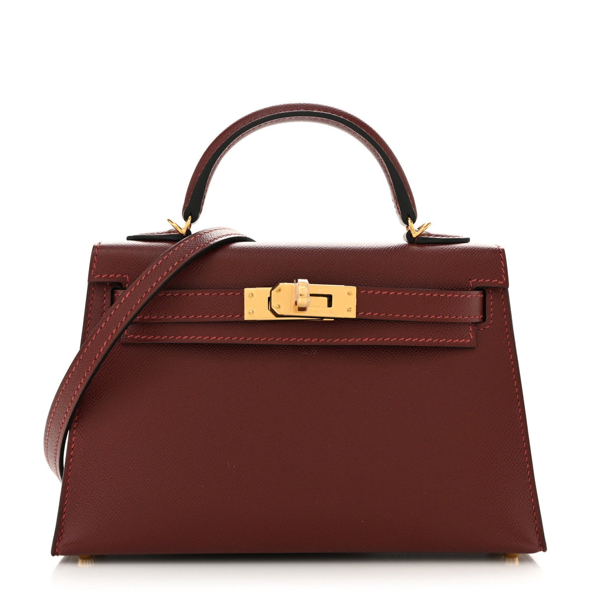 Madame Calfskin Mini Kelly Sellier 20 Rouge H product image 1, provided for visual reference and product detail review