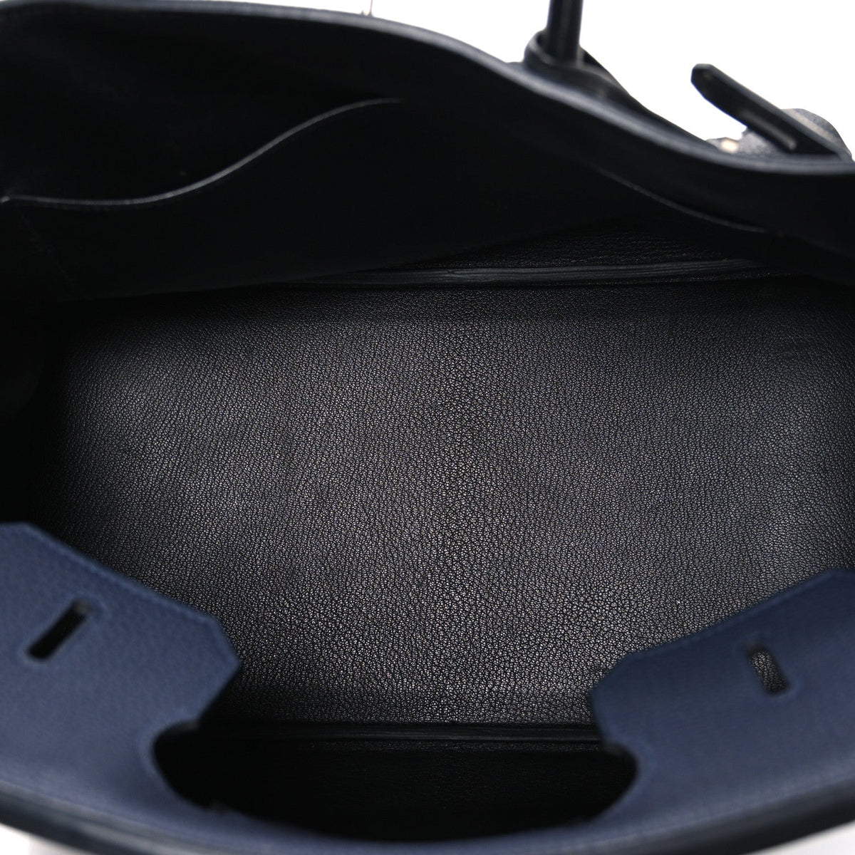 Togo Bi-Color Horseshoe Birkin 35 Bleu Nuit Black product image 5, provided for visual reference and product detail review