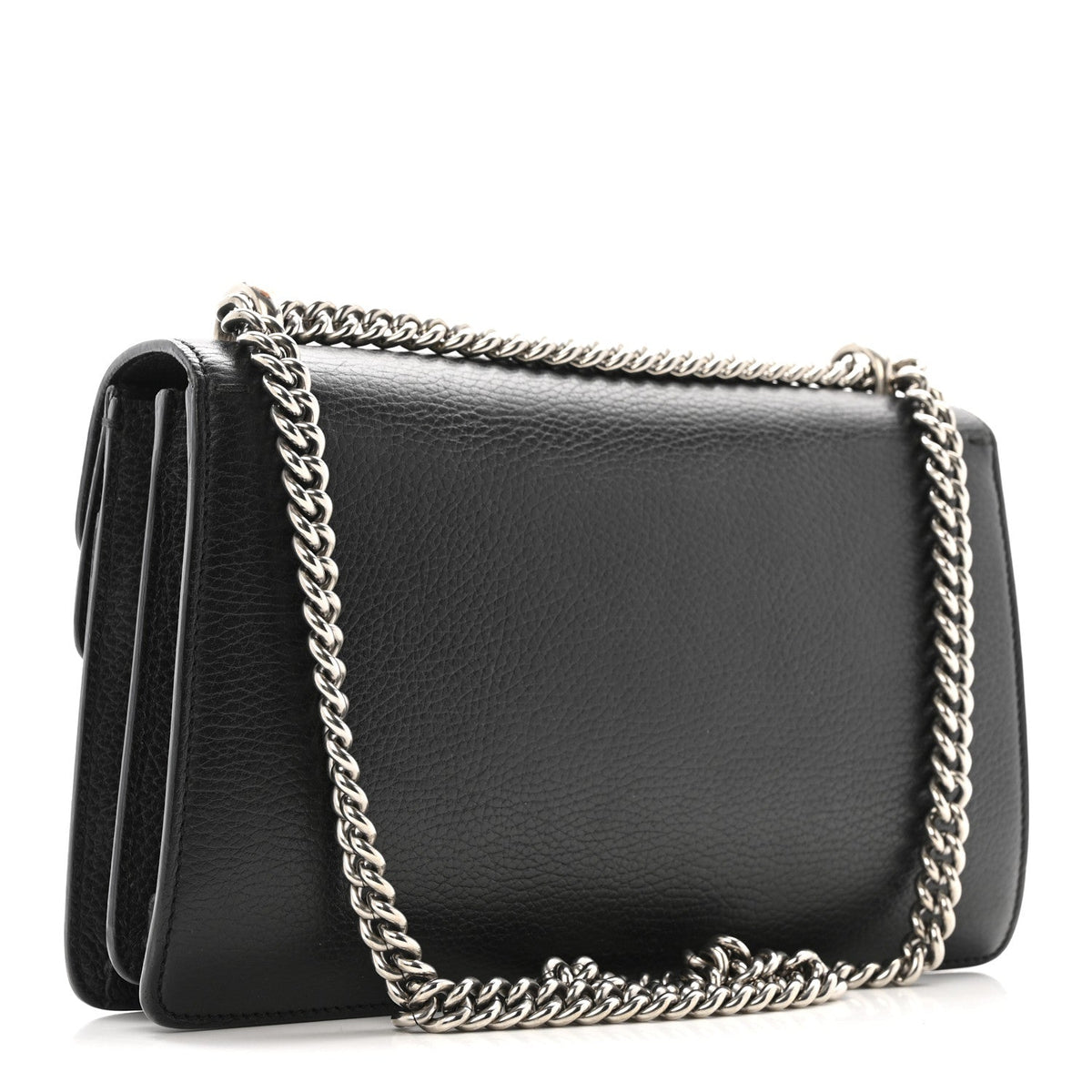 Pebbled Calfskin Small Dionysus Shoulder Bag Black product image 3, provided for visual reference and product detail review