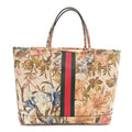 GG Supreme Monogram Water Flora Web Large Ophidia Tote Beige White Multicolor product image 1, provided for visual reference