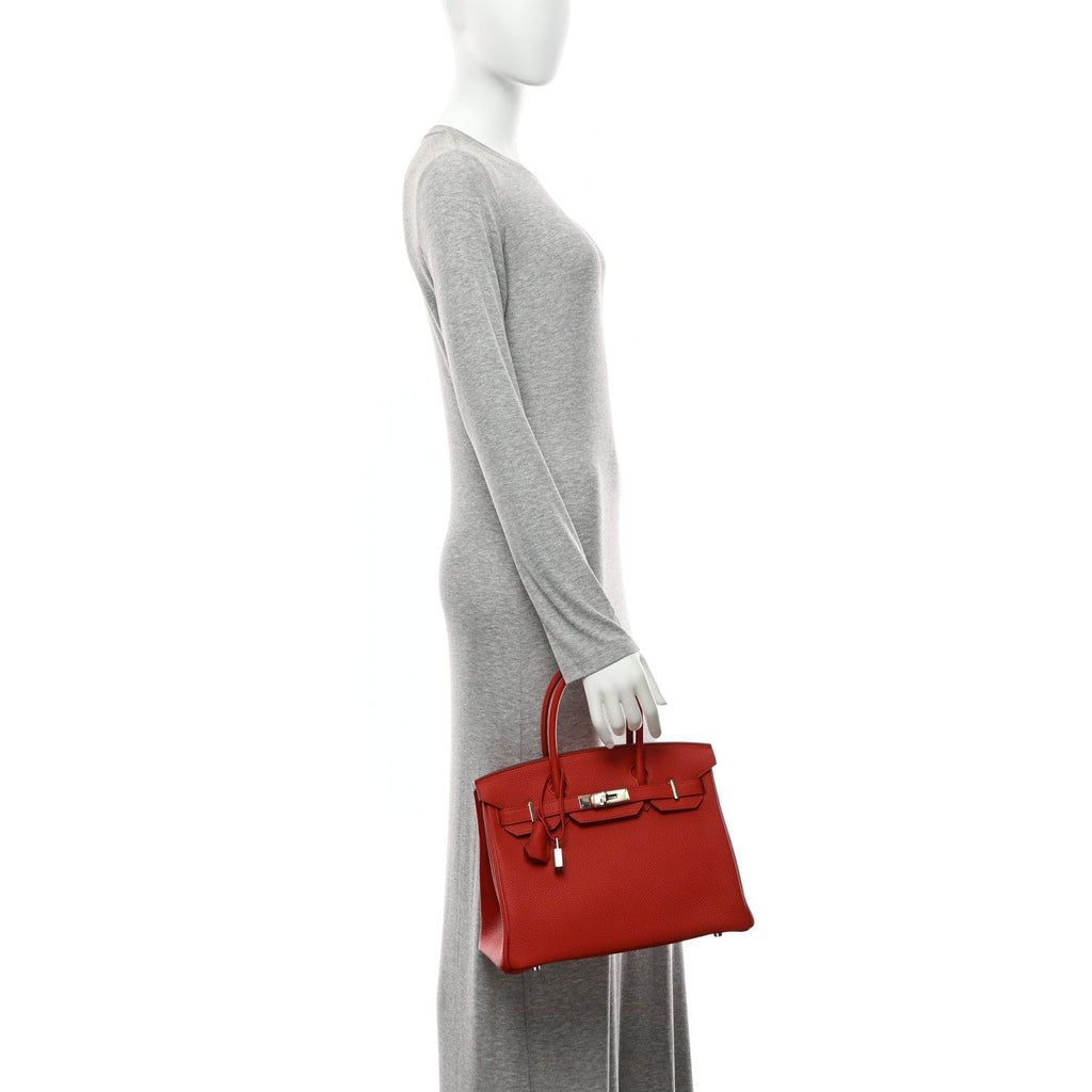 Togo Birkin 30 Vermillion product image 2, provided for visual reference and product detail review