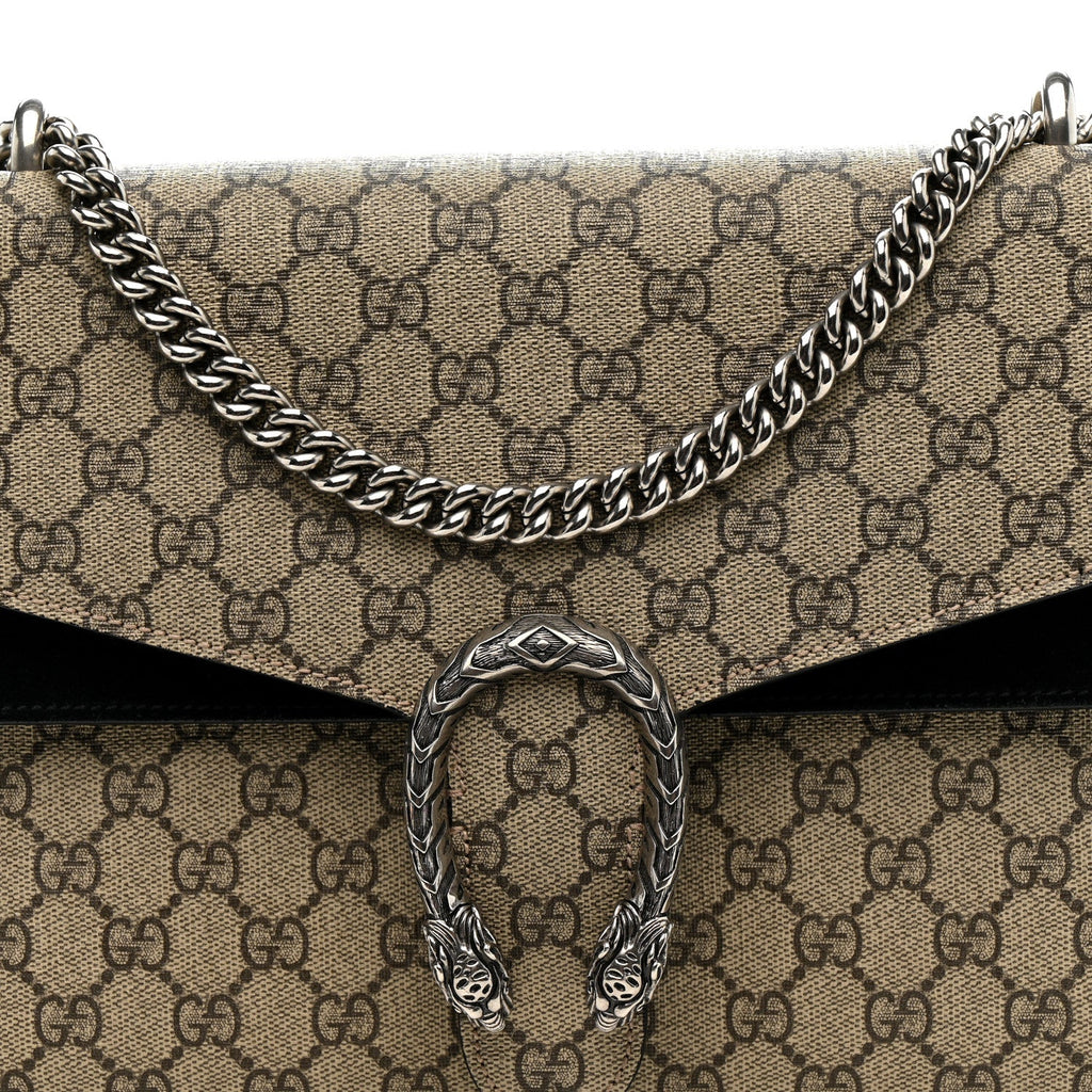GG Supreme Monogram Medium Dionysus Shoulder Bag Black product image 9, provided for visual reference and product detail