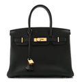 Togo Birkin 30 Black product image 1, provided for visual reference and product detail review