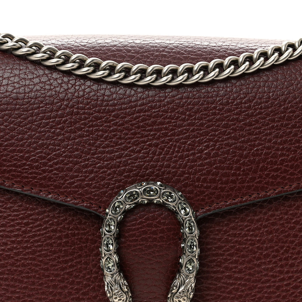 Dollar Calfskin Crystal Mini Dionysus Chain Wallet Vintage Bordeaux product image 8, provided for visual reference and