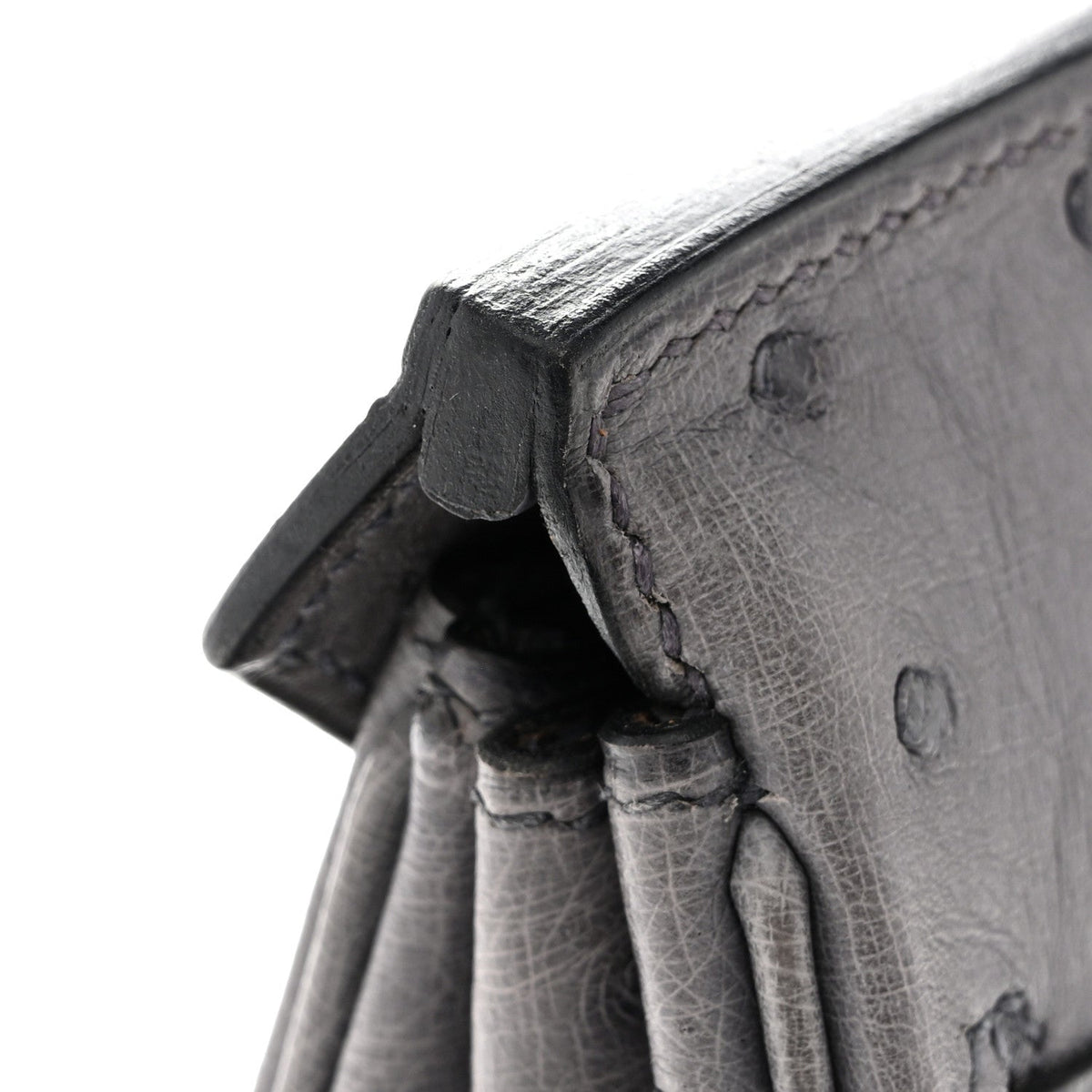 Ostrich Birkin 25 Gris Agate product image 11, provided for visual reference and product detail review