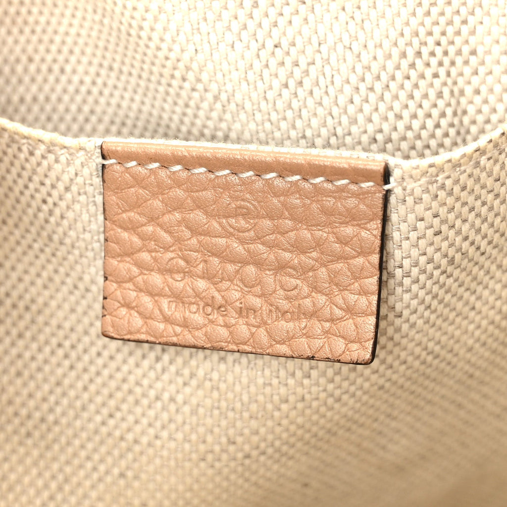 Pebbled Calfskin Small Soho Disco Bag Rose Beige product image 6, provided for visual reference and product detail review