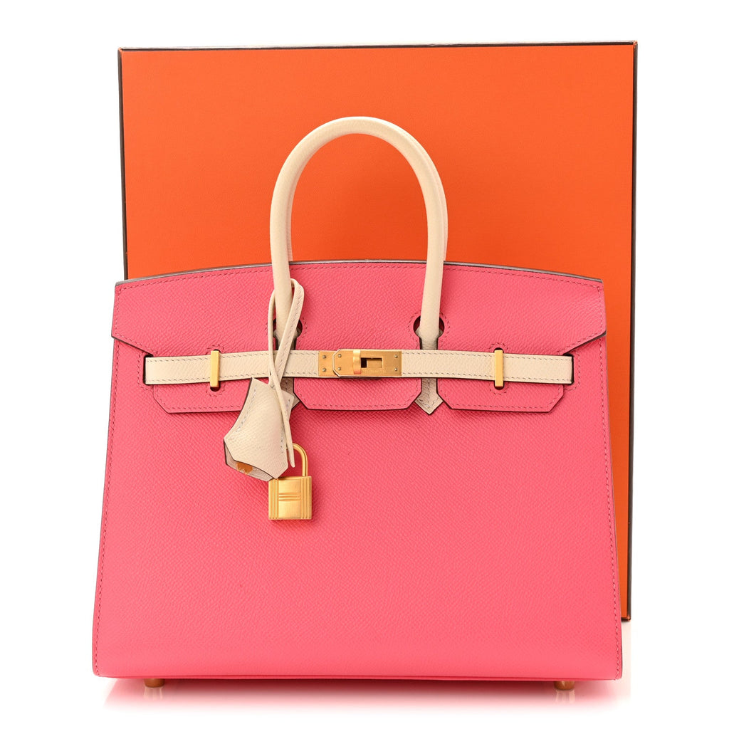 Epsom Horseshoe Birkin Sellier 25 Rose Azalee Nata product image 13, provided for visual reference and product detail review