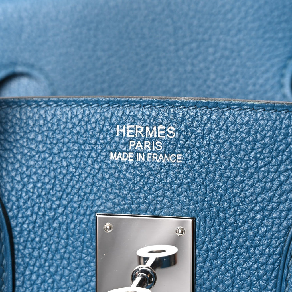 Togo Birkin 35 Bleu Izmir product image 6, provided for visual reference and product detail review
