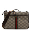 GG Supreme Monogram Textured Dollar Calfskin Web Ophidia Savoy Garment Bag Beige Ebony New Acero product image 1, provided