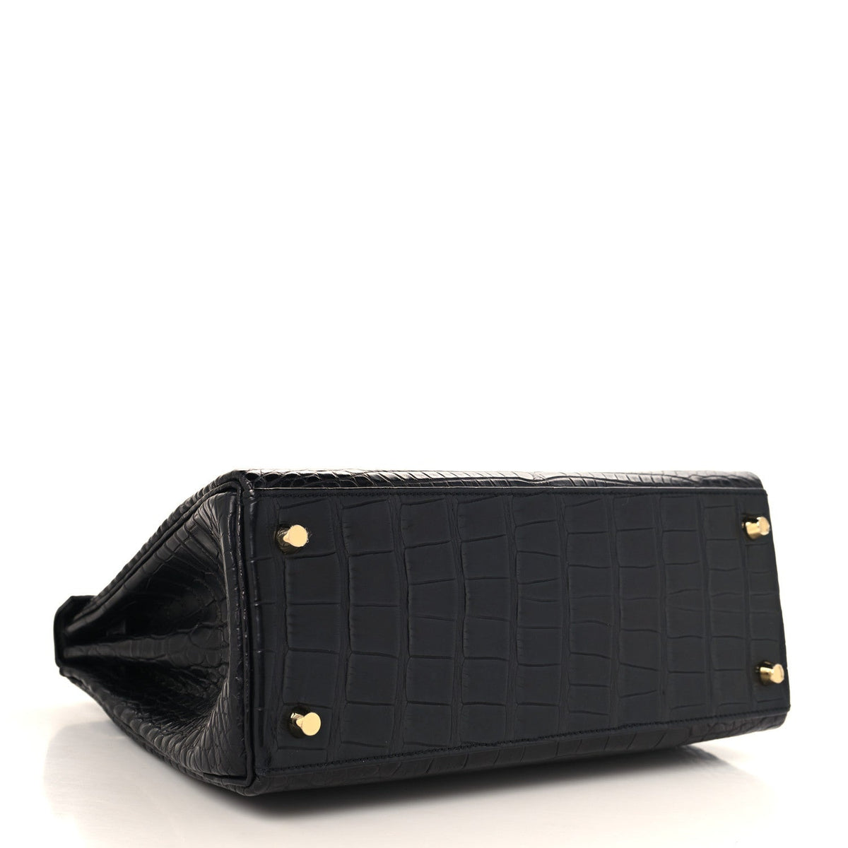 Matte Alligator Kelly Retourne 28 Black product image 3, provided for visual reference and product detail review