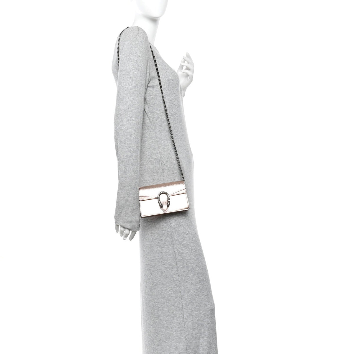 Metallic Calfskin Super Mini Dionysus Shoulder Bag Rose Gold product image 2, provided for visual reference and product