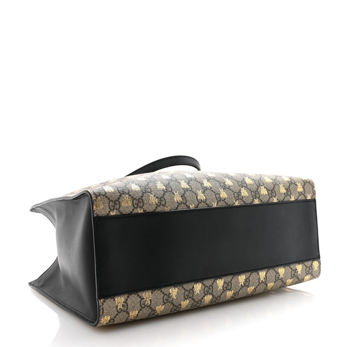 GG Supreme Monogram Bees Medium Padlock Tote Beige Oro Black product image 4, provided for visual reference and product