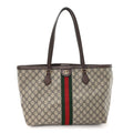 GG Supreme Monogram Medium Ophidia Shopping Tote Brown product image 1, provided for visual reference and product detail