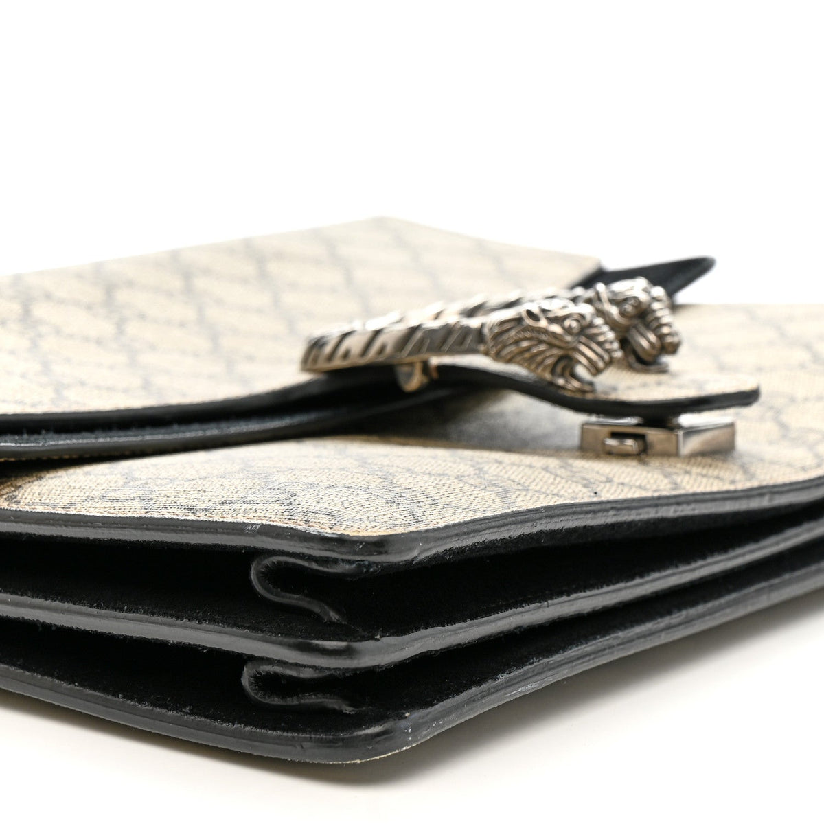 GG Supreme Monogram Medium Dionysus Shoulder Bag Black product image 10, provided for visual reference and product detail