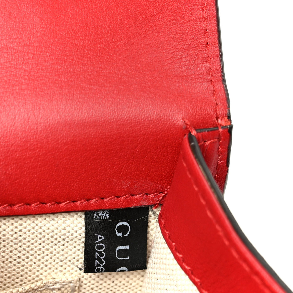 Calfskin Bamboo Web Medium Dionysus Top Handle Bag Red White Blue product image 7, provided for visual reference and product