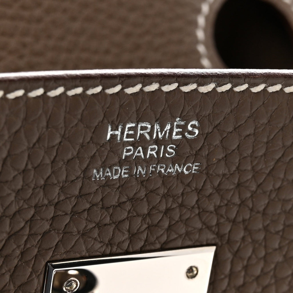 Taurillon Clemence Birkin 30 Etoupe product image 7, provided for visual reference and product detail review