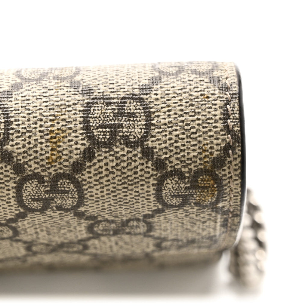 GG Supreme Monogram Mini Dionysus Chain Wallet Beige Taupe product image 11, provided for visual reference and product