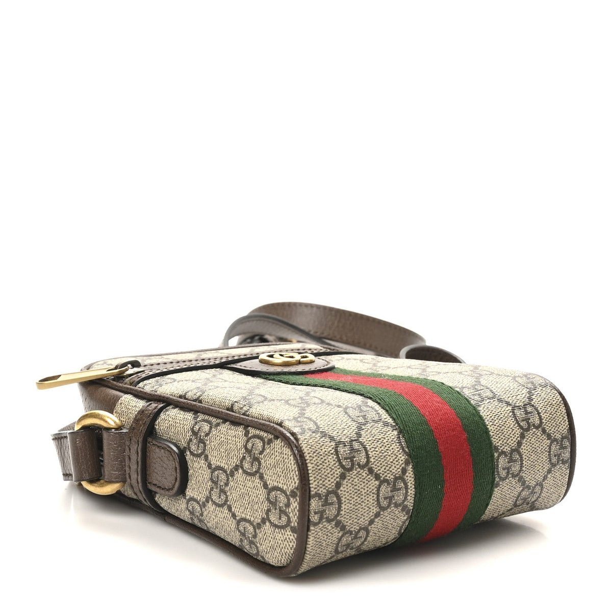 GG Supreme Monogram Web Mini Ophidia Messenger Brown product image 4, provided for visual reference and product detail review