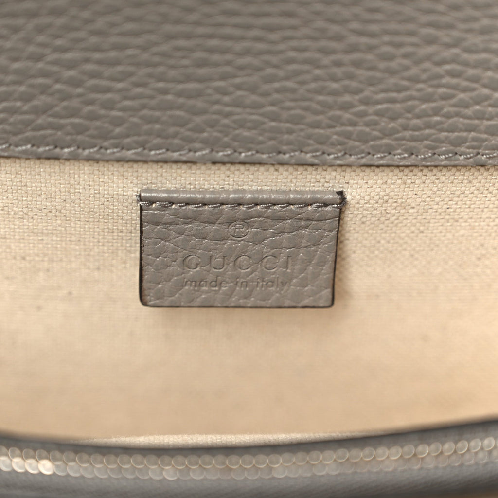 Pebbled Calfskin Small Dionysus Shoulder Bag Dusty Grey product image 7, provided for visual reference and product detail