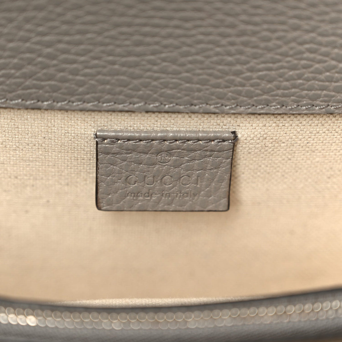 Pebbled Calfskin Small Dionysus Shoulder Bag Dusty Grey product image 7, provided for visual reference and product detail