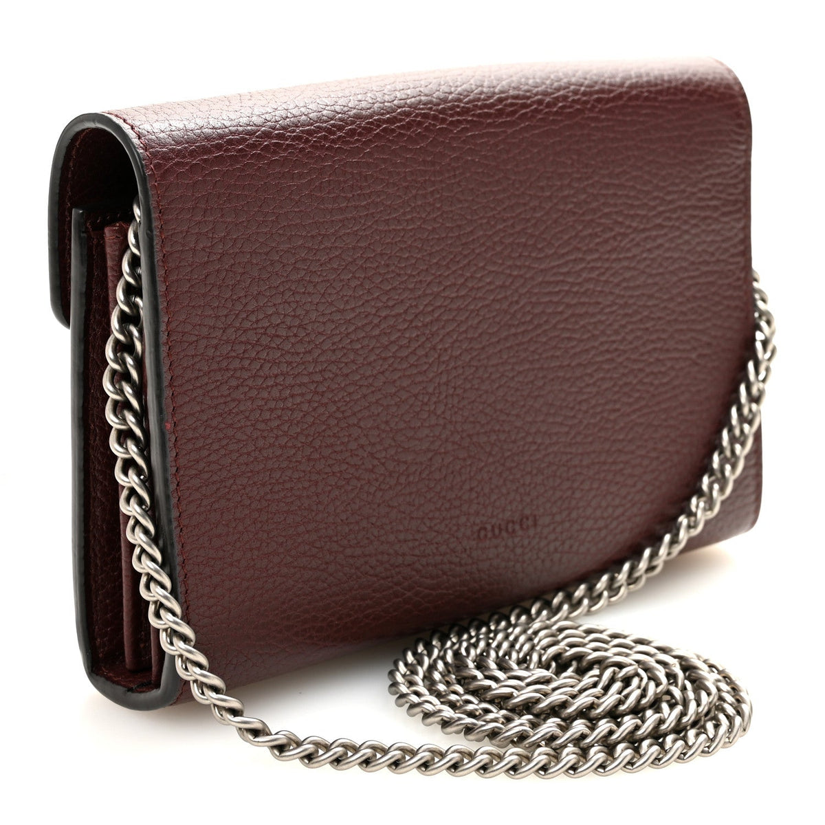 Dollar Calfskin Crystal Mini Dionysus Chain Wallet Vintage Bordeaux product image 3, provided for visual reference and