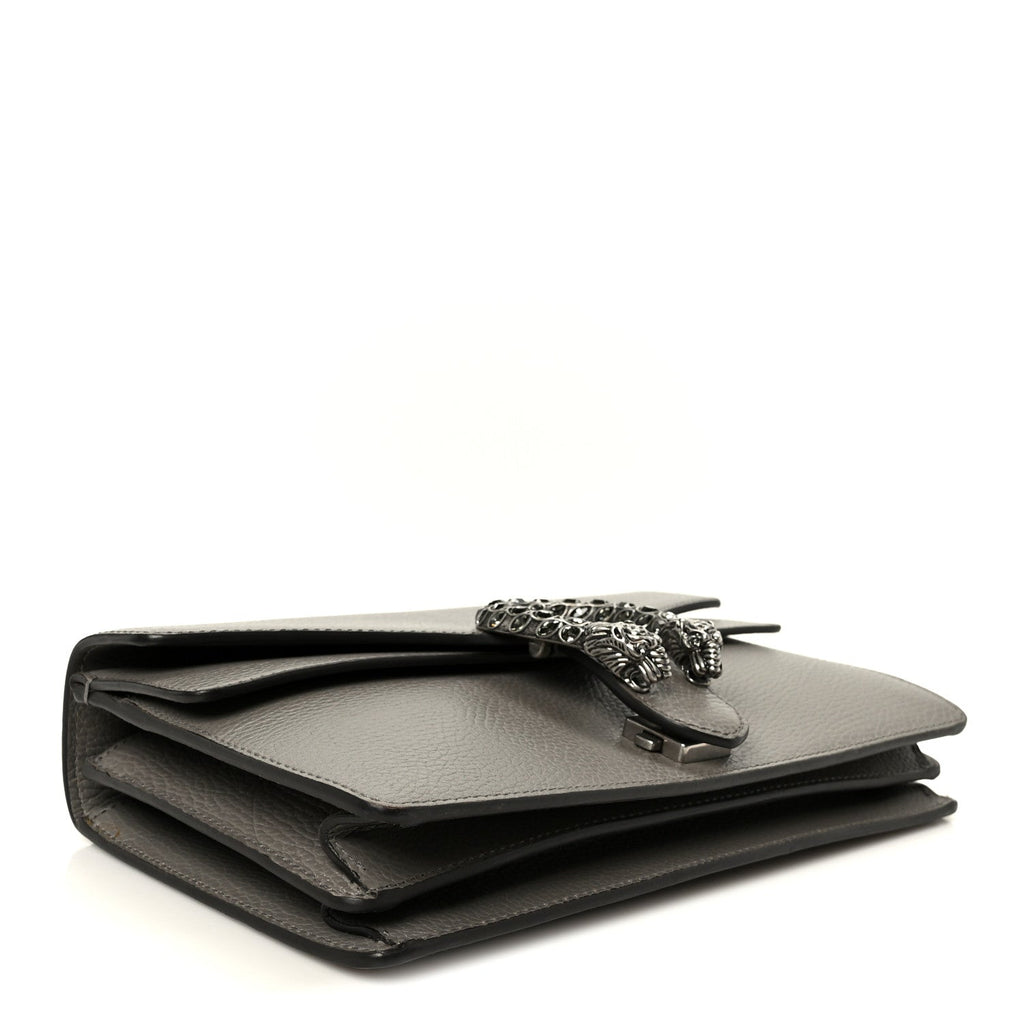 Pebbled Calfskin Small Dionysus Shoulder Bag Dusty Grey product image 4, provided for visual reference and product detail