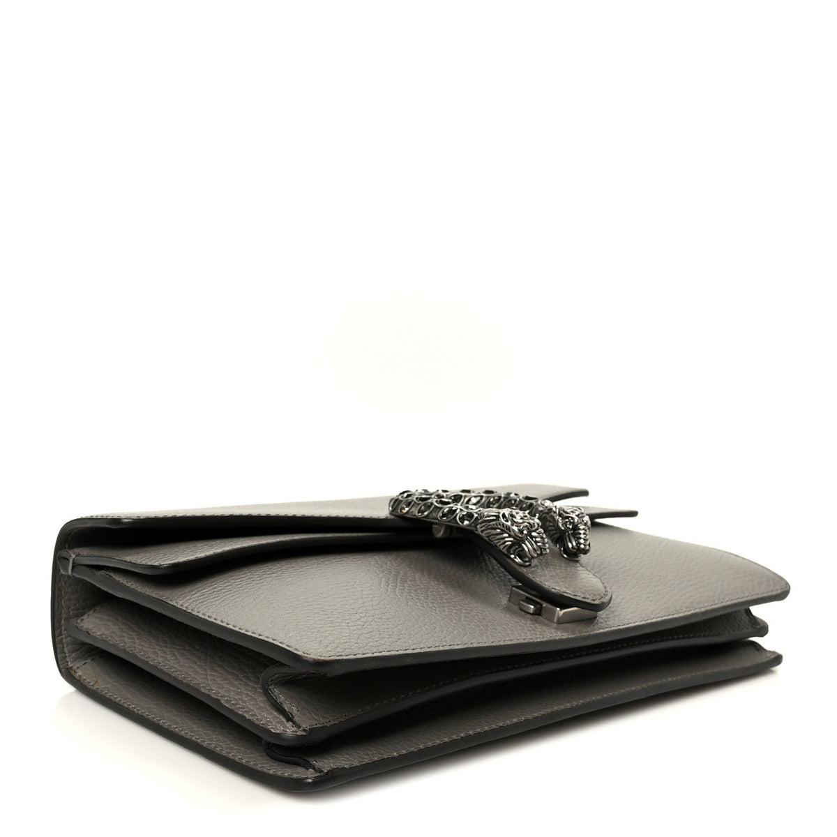 Pebbled Calfskin Small Dionysus Shoulder Bag Dusty Grey product image 4, provided for visual reference and product detail