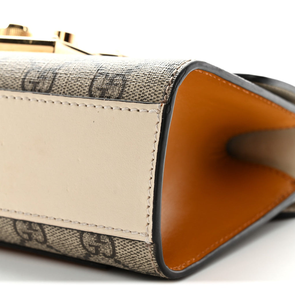 GG Supreme Monogram Calfskin Small Padlock Shoulder Bag Beige Mystic White Sun Oil product image 10, provided for visual