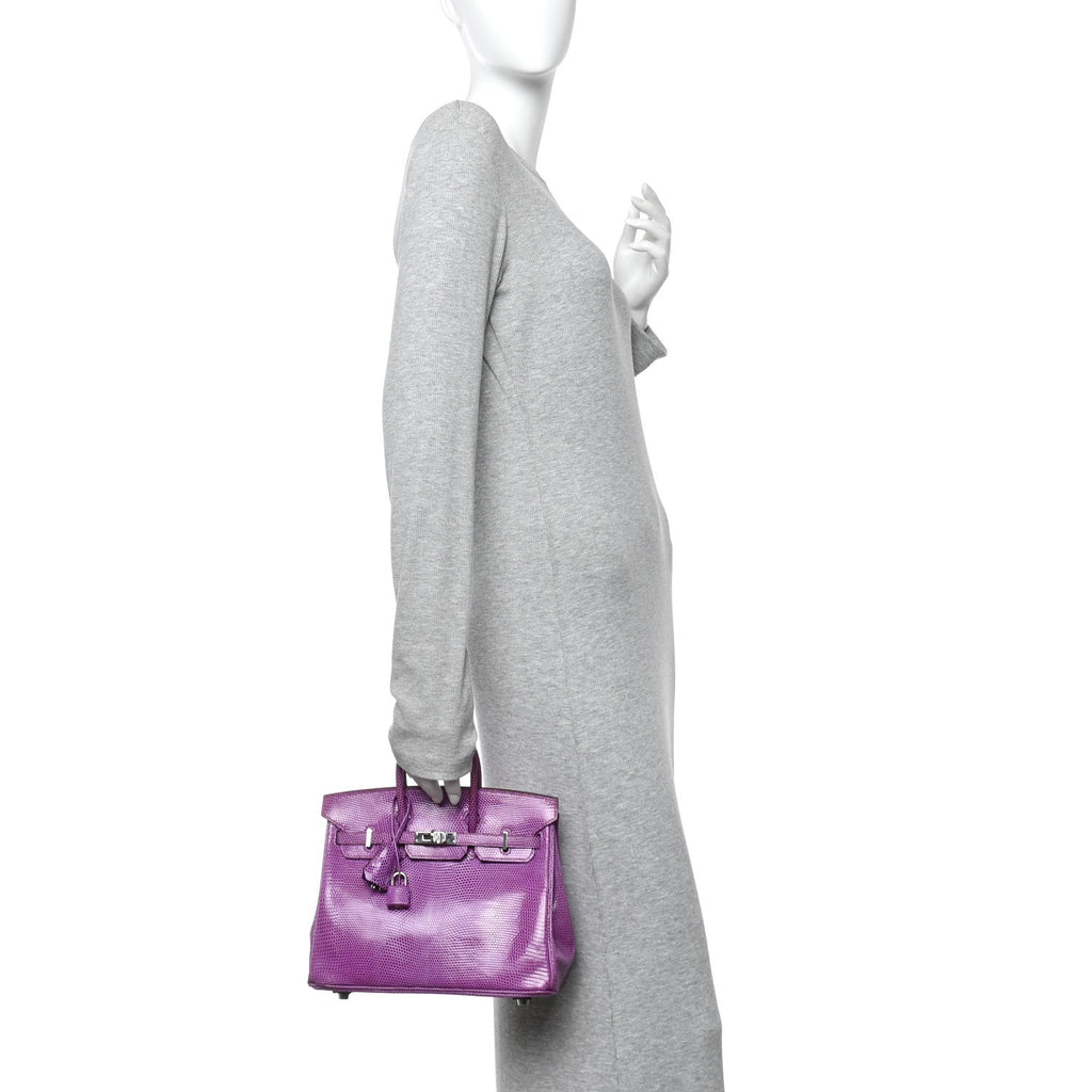 Lizard Birkin 25 Violet product image 2, provided for visual reference and product detail review