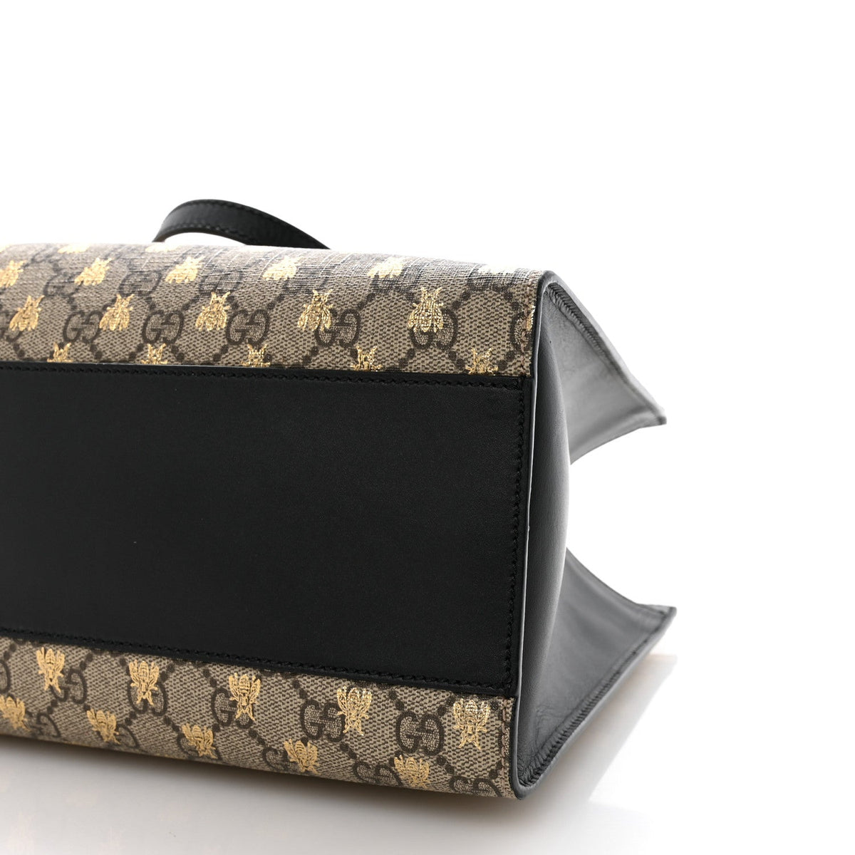 GG Supreme Monogram Bees Medium Padlock Tote Beige Oro Black product image 10, provided for visual reference and product