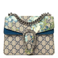 GG Supreme Monogram Blooms Mini Dionysus Shoulder Bag Beige Navy Vintage Blue product image 1, provided for visual reference