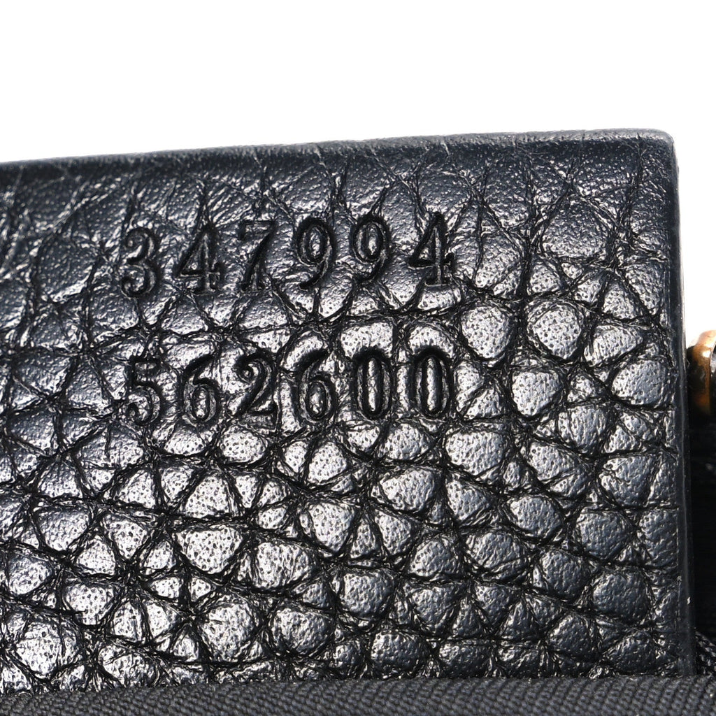 Pebbled Calfskin Small Soho Disco Bag Black product image 7, provided for visual reference and product detail review