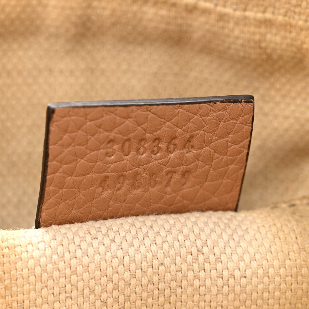 Pebbled Calfskin Small Soho Disco Bag Camelia product image 7, provided for visual reference and product detail review