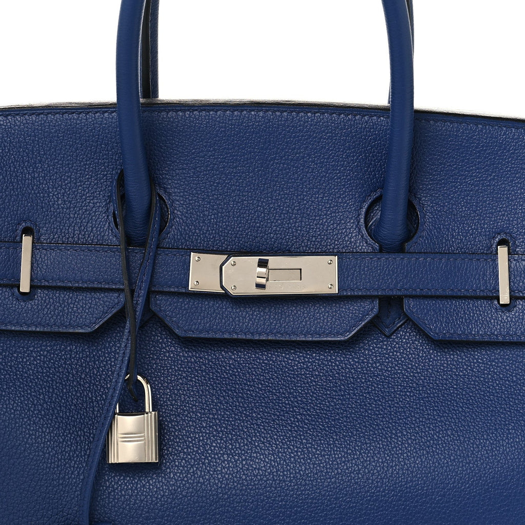 Taurillon Novillo Sea Surf and Fun Birkin 35 Bleu Saphir product image 8, provided for visual reference and product detail