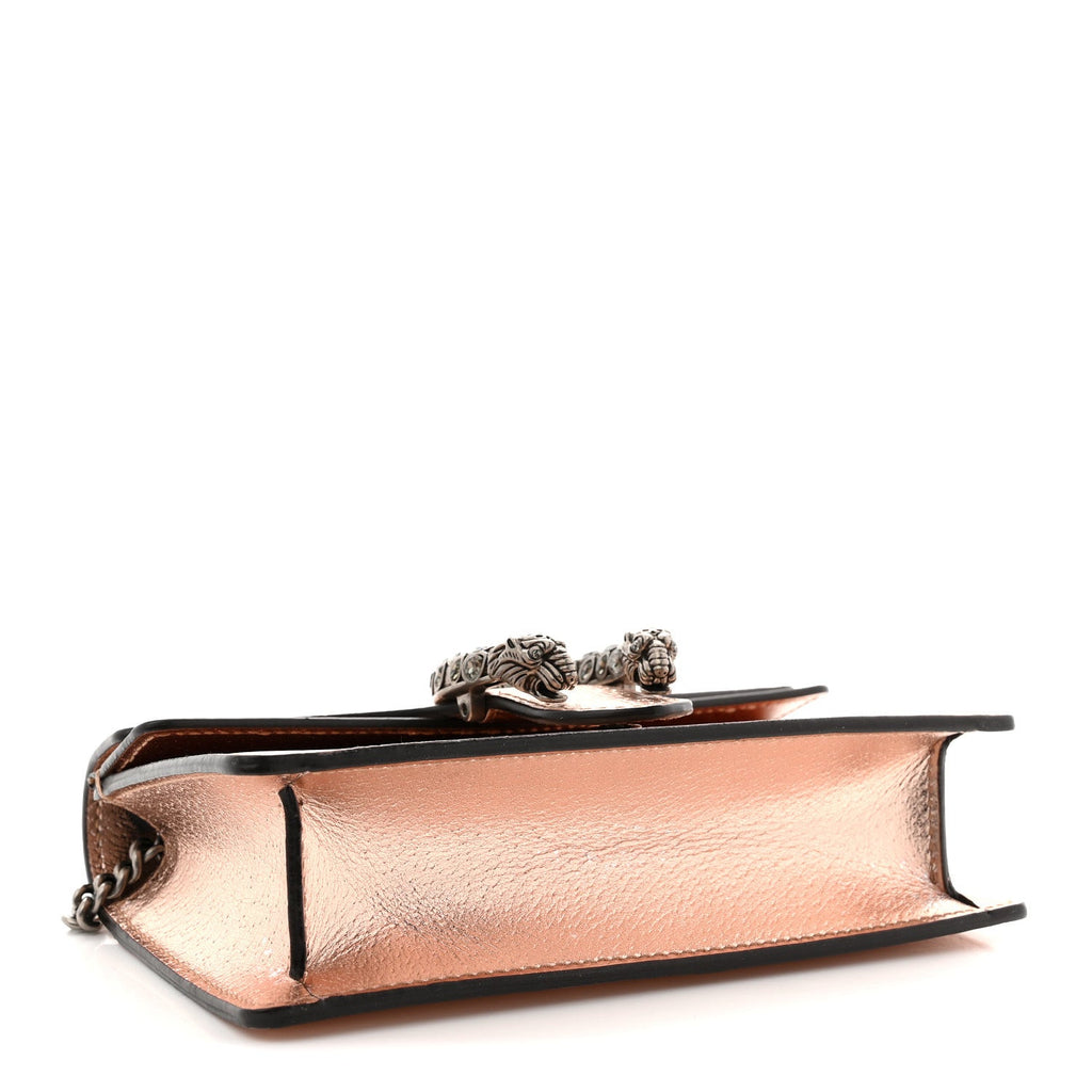 Metallic Calfskin Super Mini Dionysus Shoulder Bag Rose Gold product image 4, provided for visual reference and product