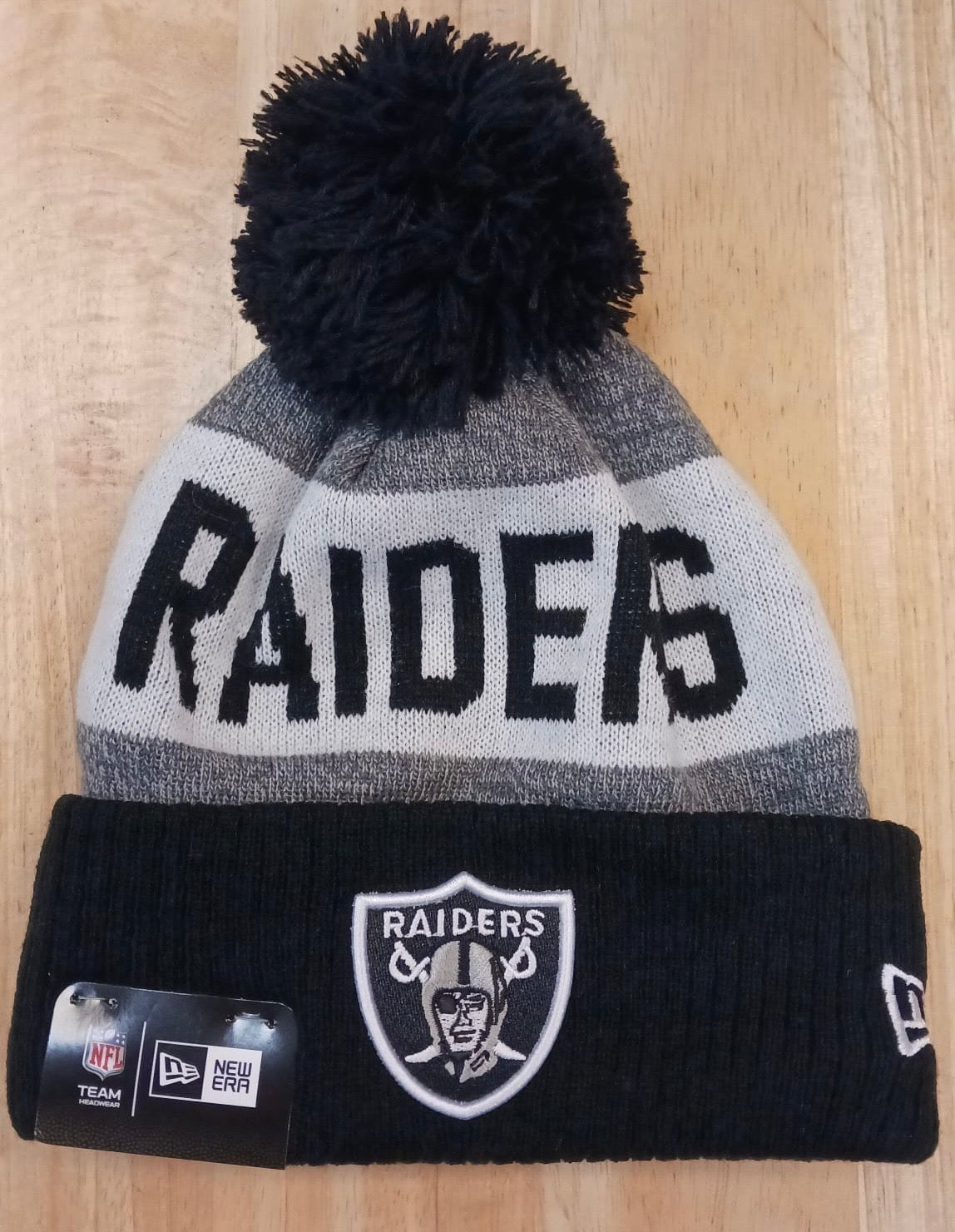 Las Vegas Raiders NFL New Era winter Hat with Pom product image 1