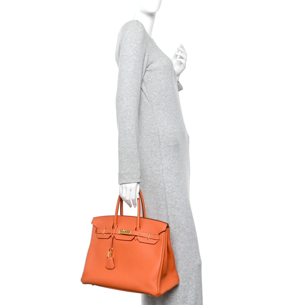 Togo Birkin 35 Orange product image 2, provided for visual reference and product detail review