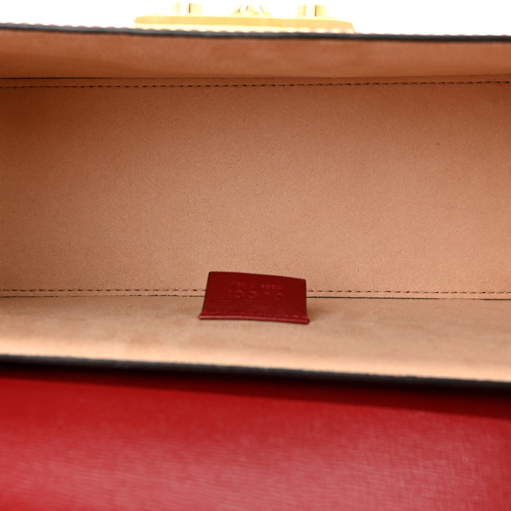 Azalea Calfskin Small Padlock Bamboo Shoulder Bag Romantic Cerise product image 5, provided for visual reference and product