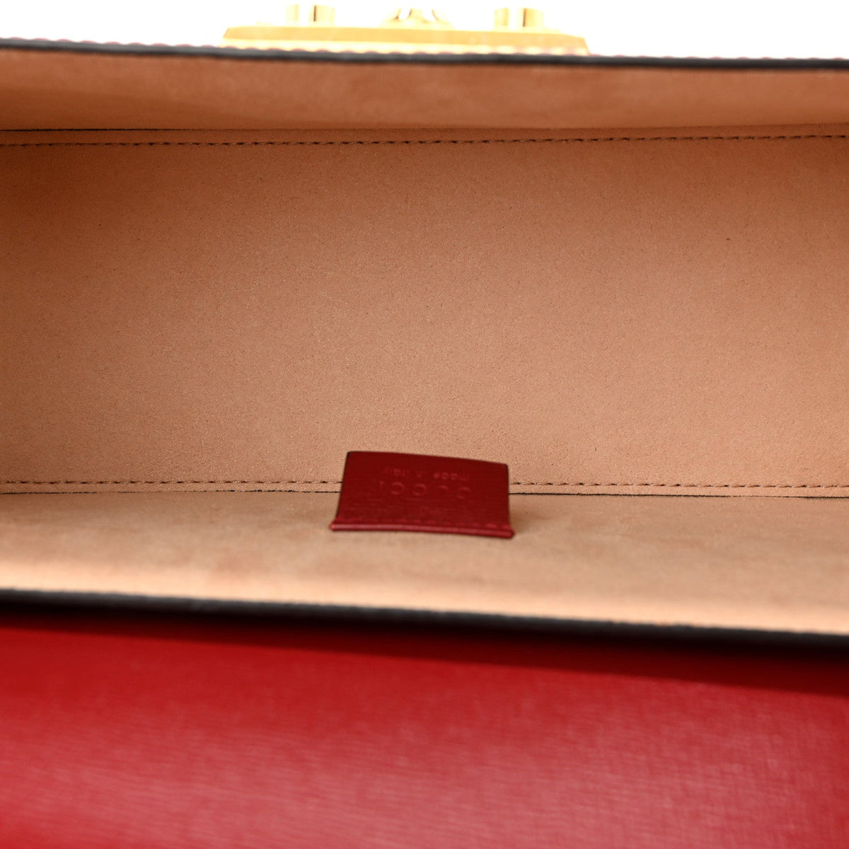 Azalea Calfskin Small Padlock Bamboo Shoulder Bag Romantic Cerise product image 5, provided for visual reference and product