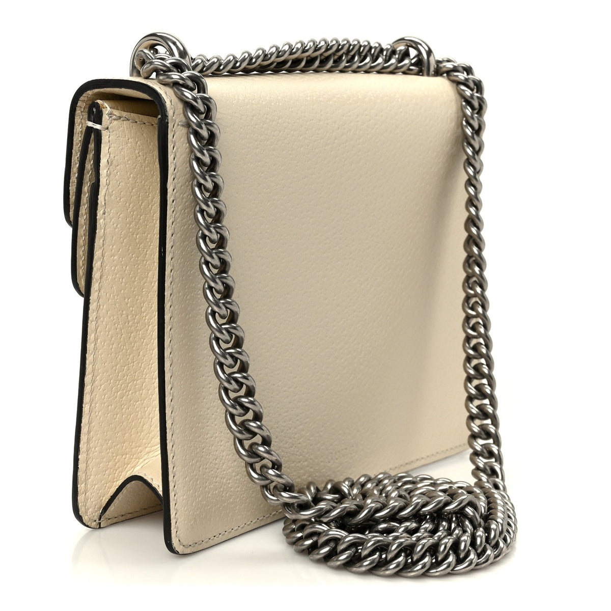 Textured Calfskin Crystal Mini Dionysus Shoulder Bag Mystic White product image 3, provided for visual reference and product